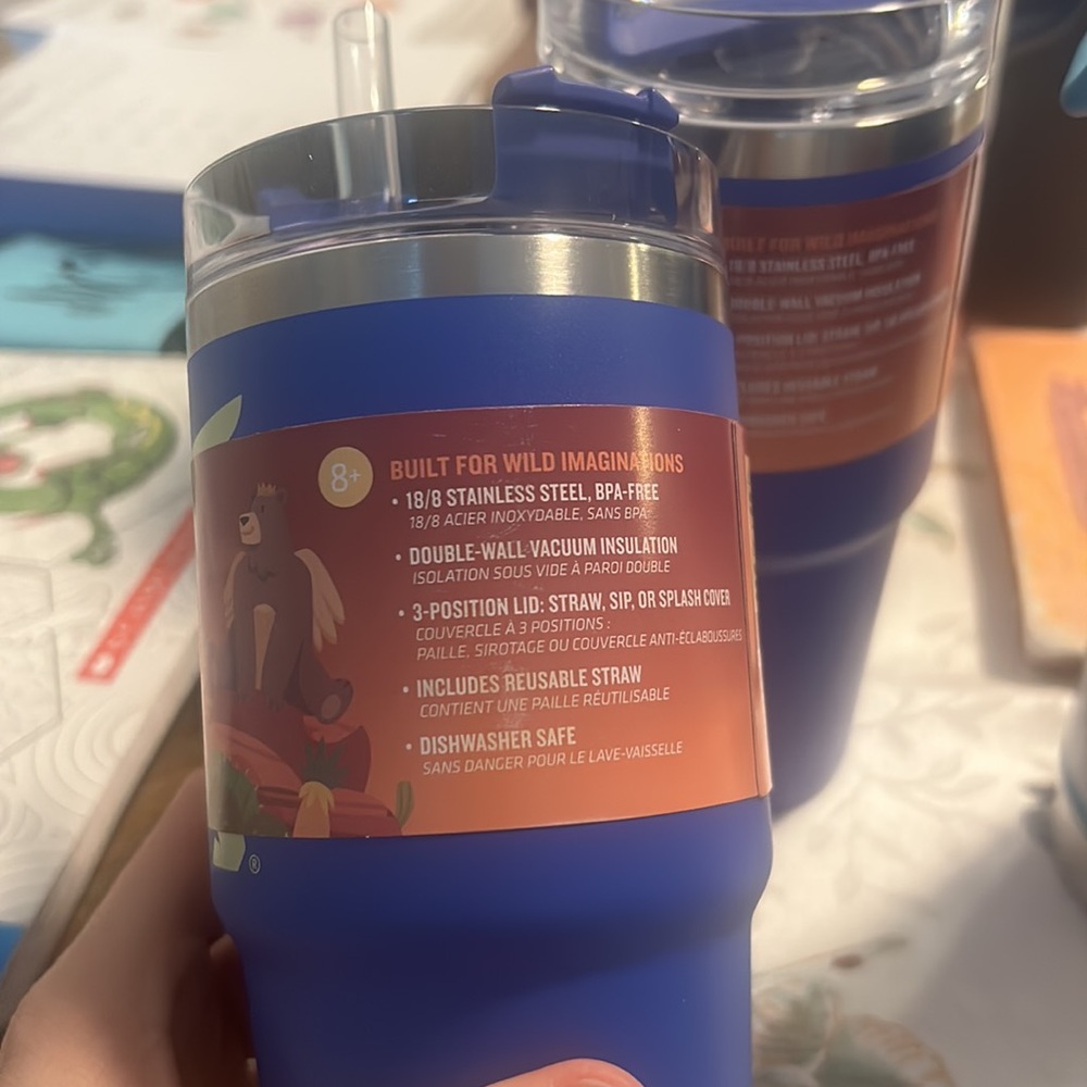 Stanley Wild Imagination Quencher Tumbler 14oz. Color- Iris Cub - Picture 6 of 6